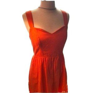 City Triangles Lace Detail Orange Sundress Size 5